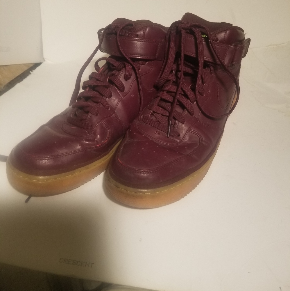 Nike Air Force 1 '07 mid top night purple/ maroon sz11-1/2